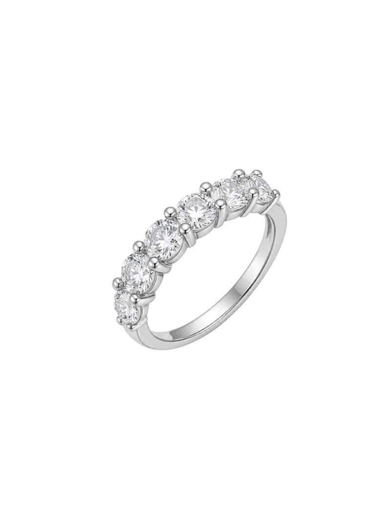 Anel Aparador 5 Pontas, Folheado a Ouro 18k, Prata 925 e Diamante Cristal