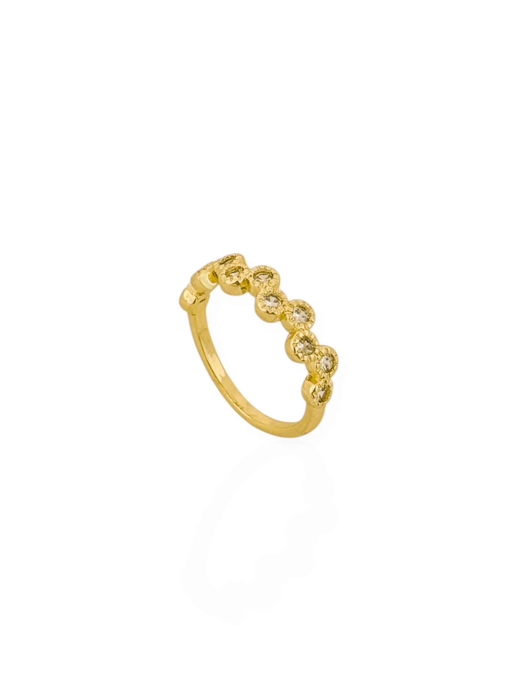 Anel Falange Folheado a Ouro 18k e Prata Design Cravejado
