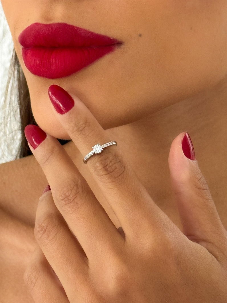 Anel Falange Folheado a Ouro 18k e Prata Ponto de Luz