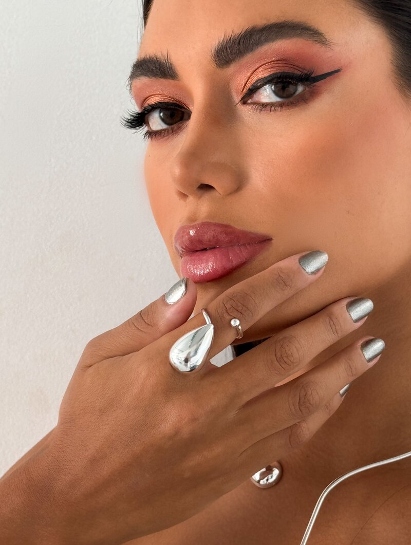 Anel Folheado a Ouro 18k e Prata Aro Liz