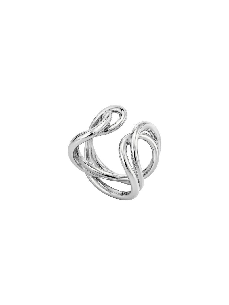 Anel Folheado a Ouro 18k e Prata Design Gota