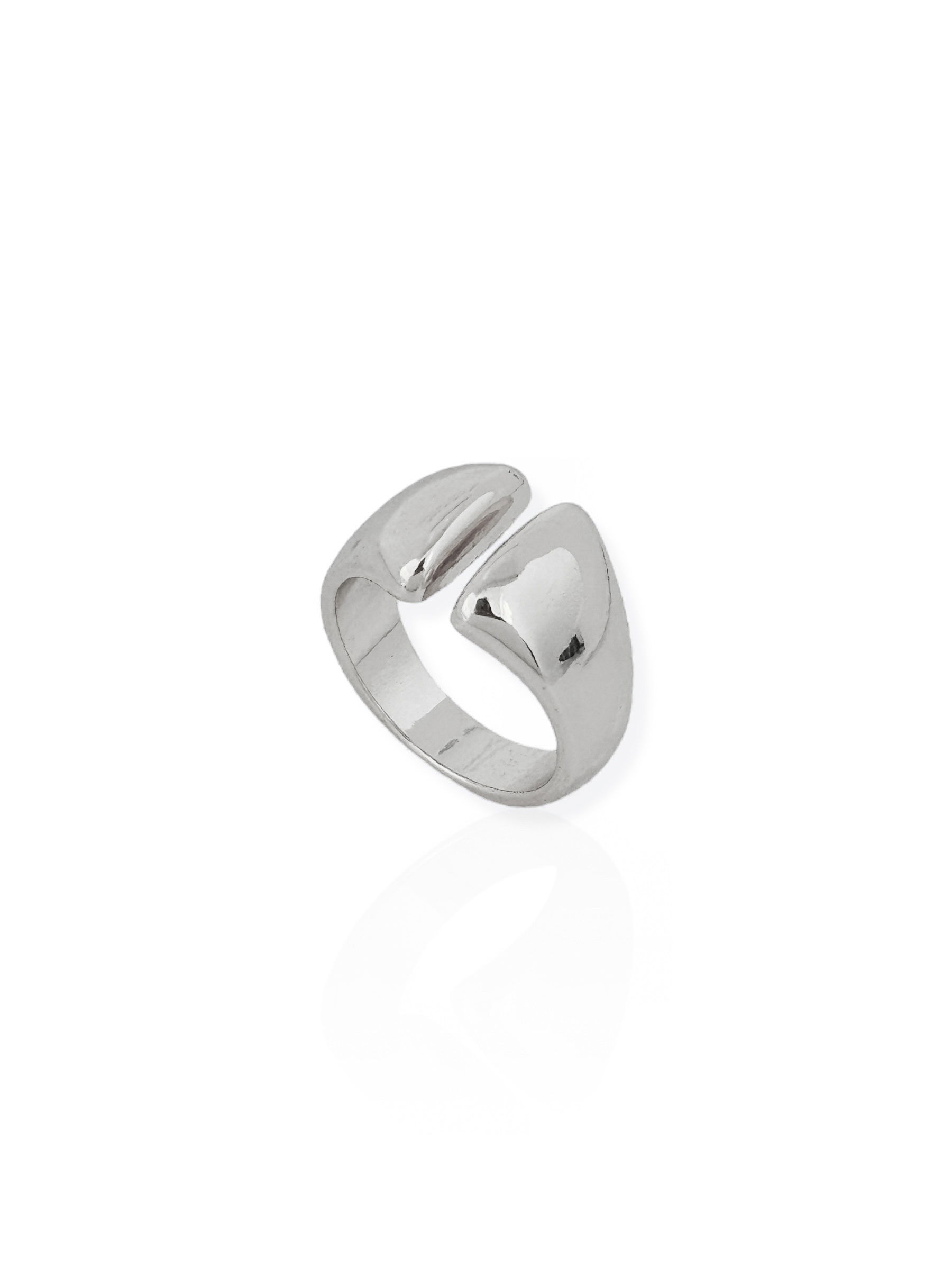 Anel Folheado a Ouro 18k e Prata Design Moderno Liso