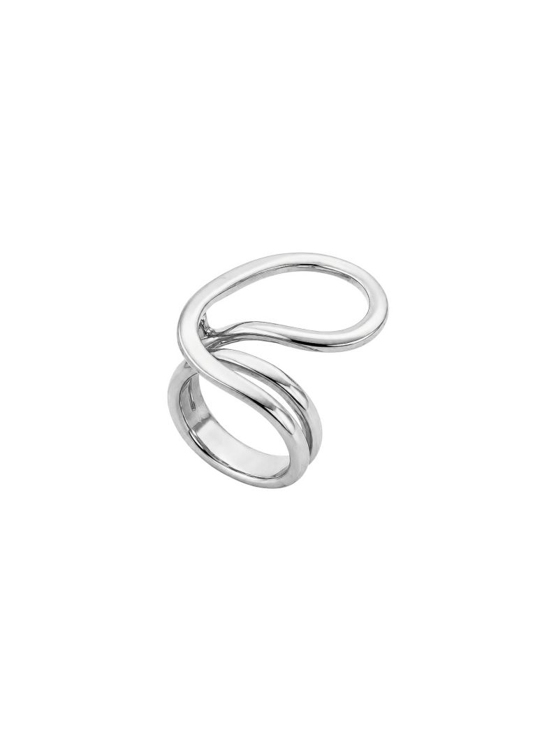 Anel Folheado a Ouro 18k e Prata Design Ondulado