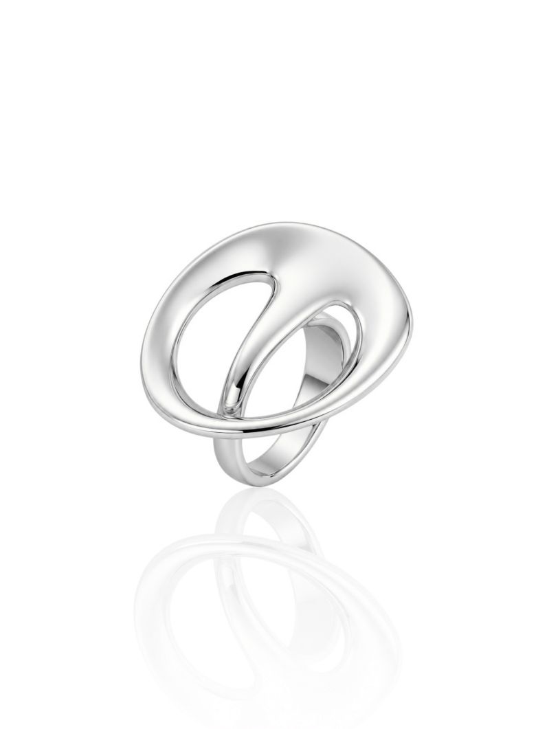 Anel Folheado a Ouro 18k e Prata Design Redondo Moderno