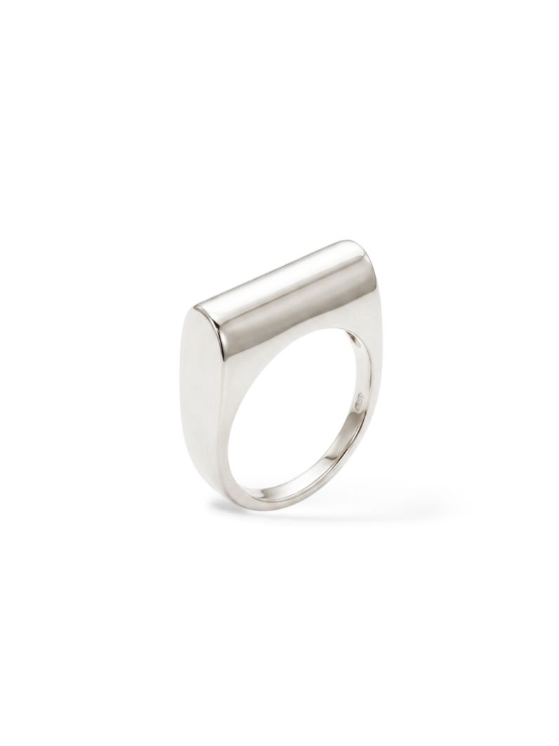 Anel Folheado a Ouro 18k e Prata Design Tubo