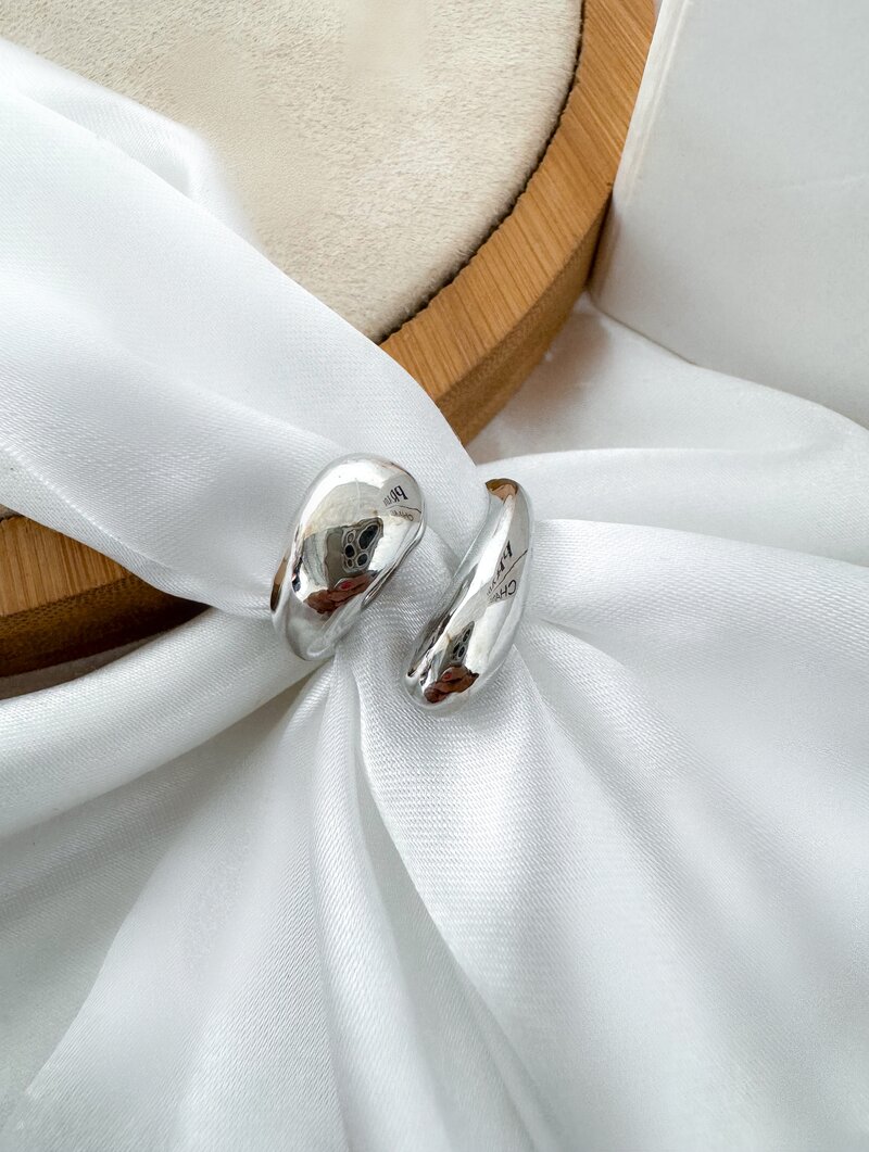 Anel Folheado a Ouro 18k e Prata Dois Fios Lisos