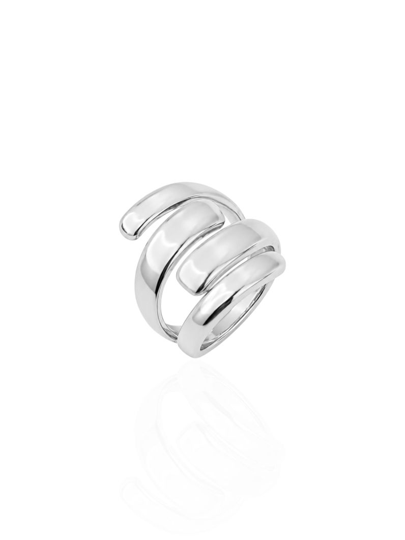 Anel Folheado a Ouro 18k e Prata Fios Maxi