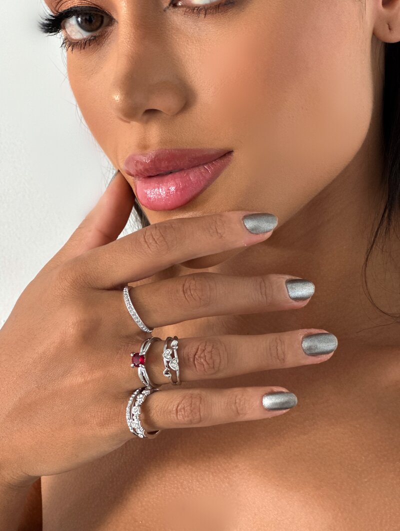 Anel Folheado a Ouro 18k e Prata Inspiração Joalheria