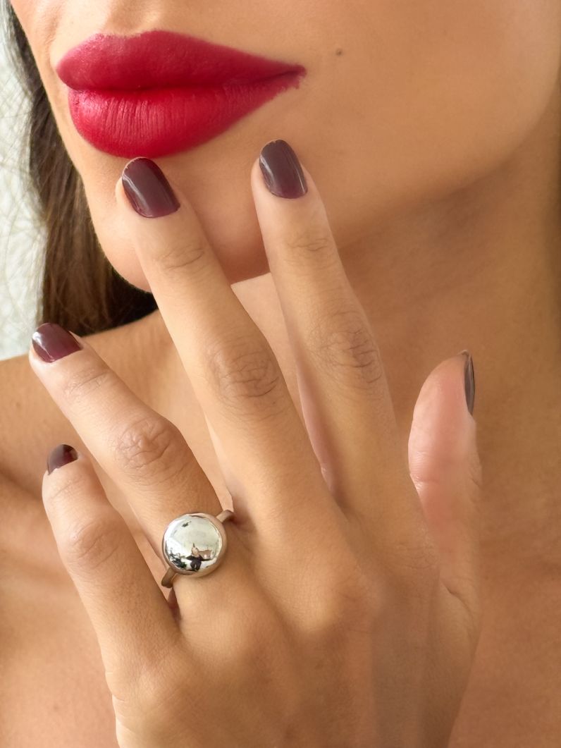 Anel Folheado a Ouro 18k e Prata Liso