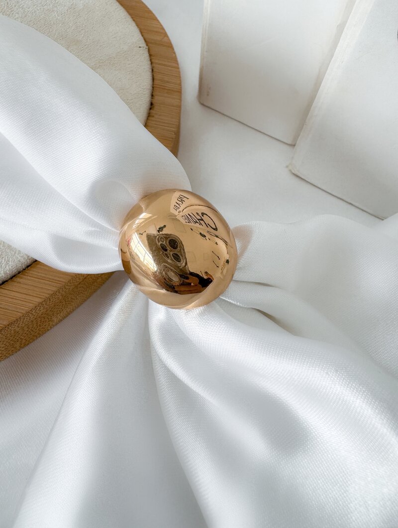 Anel Folheado a Ouro 18k e Prata Maxi Liso