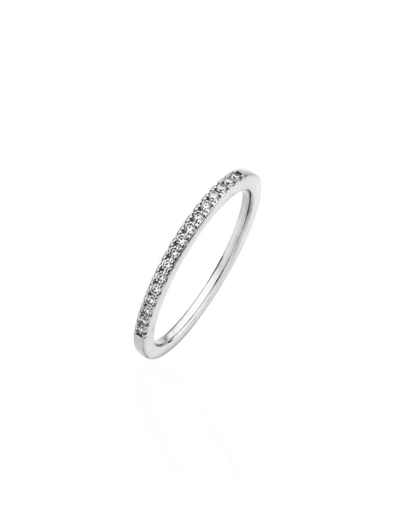 Anel Folheado a Ouro 18k e Prata Micro Zircônias