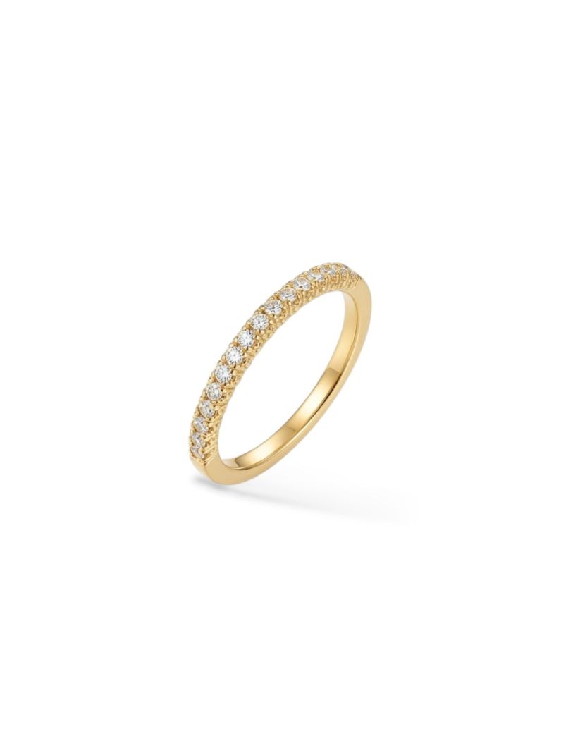 Anel Folheado a Ouro 18k e Prata Mini Cristais
