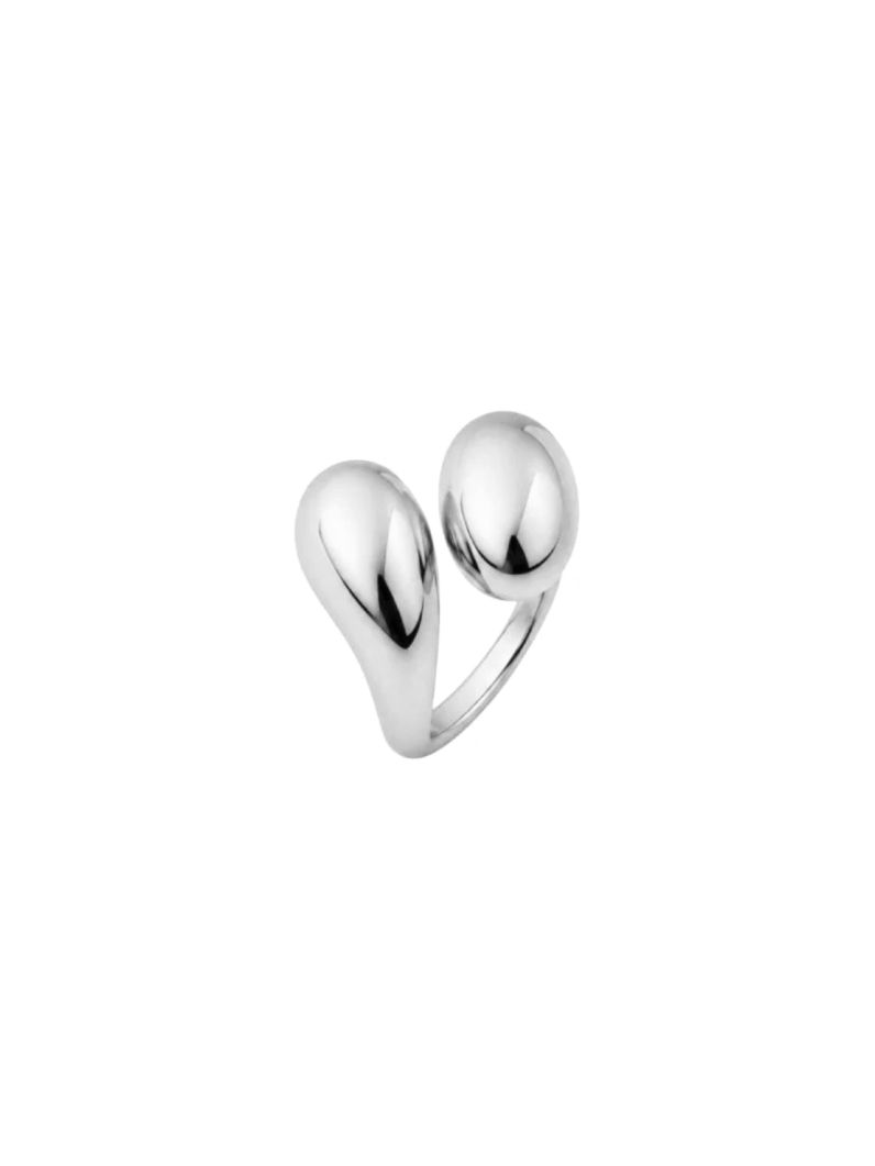 Anel Folheado a Ouro 18k e Prata Mini Gotas Lisas