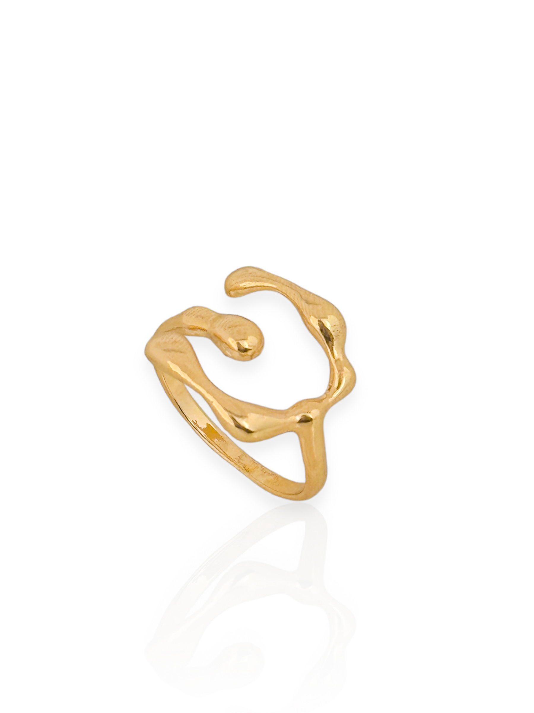 Anel Folheado a Ouro 18k e Prata Orgânico