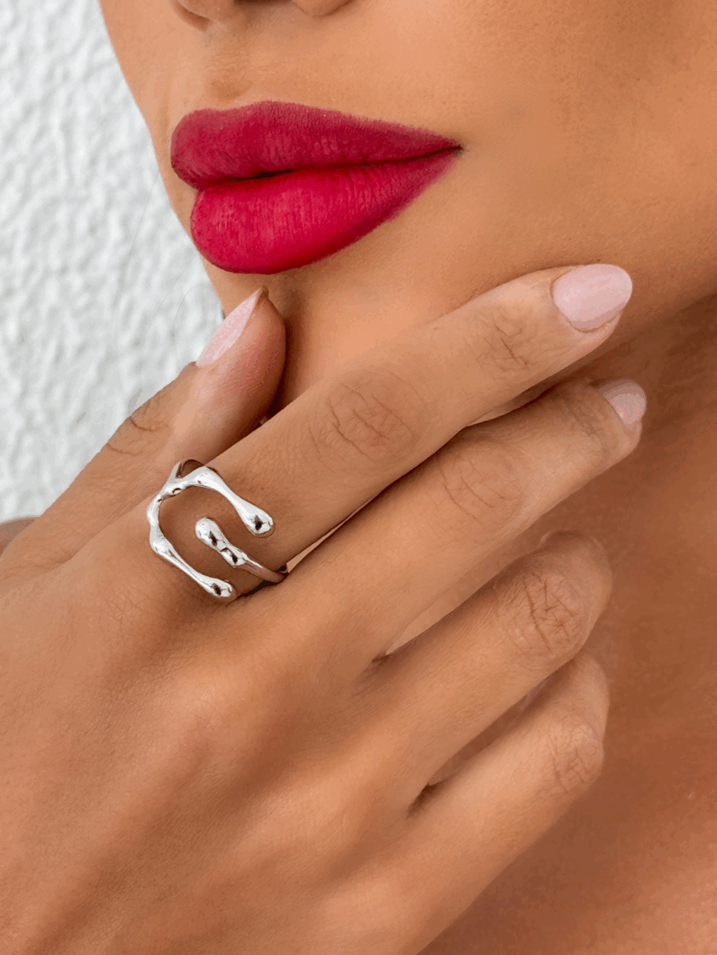 Anel Folheado a Ouro 18k e Prata Orgânico