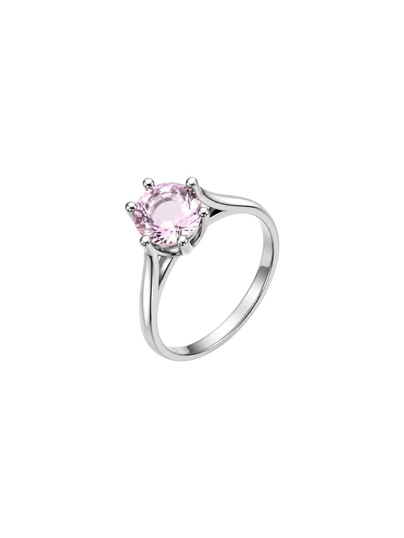 Anel Folheado a Ouro 18k e Prata Pedra de Zircônia 6mm