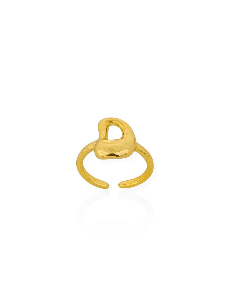 Anel Folheado a Ouro 18k Iniciais