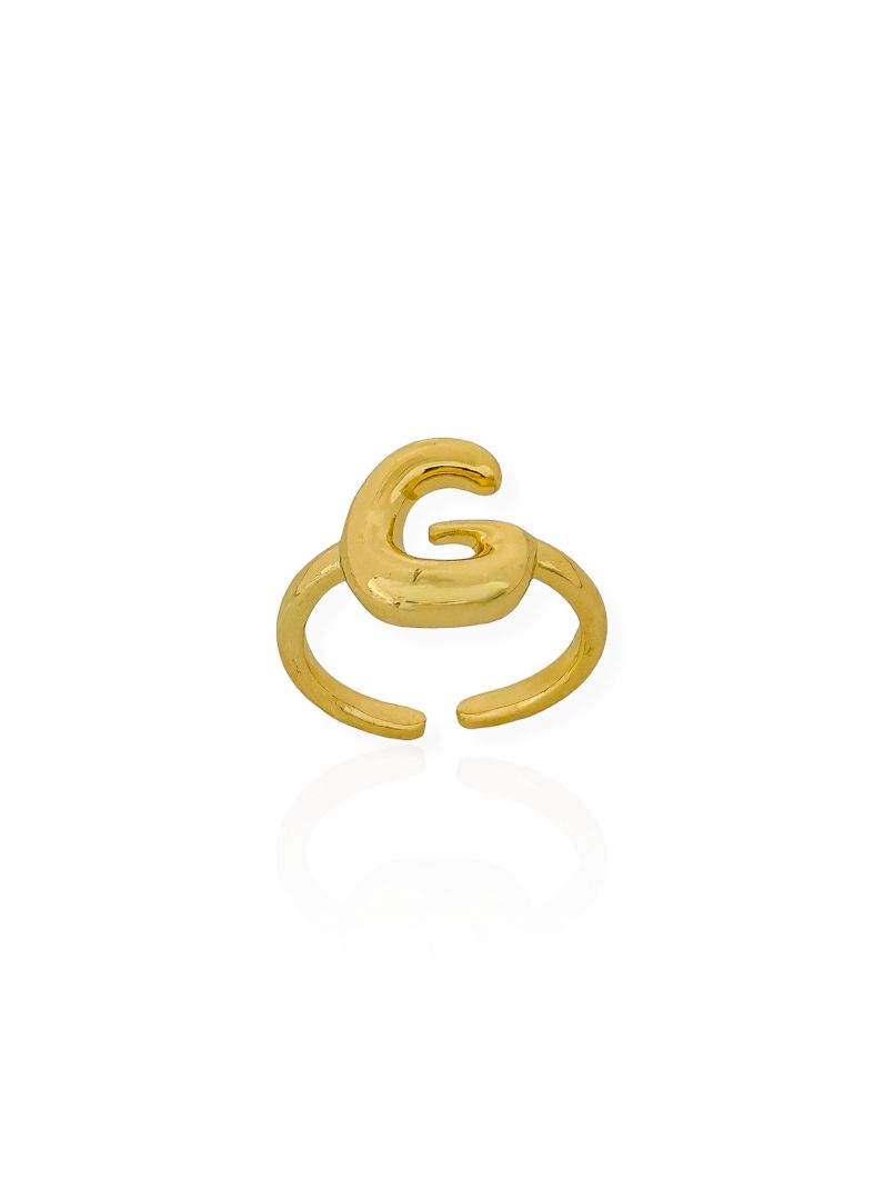 Anel Folheado a Ouro 18k Iniciais