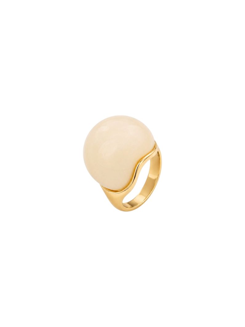 Anel Folheado a Ouro 18k Maxi Resinado
