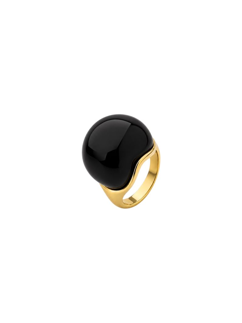Anel Folheado a Ouro 18k Maxi Resinado