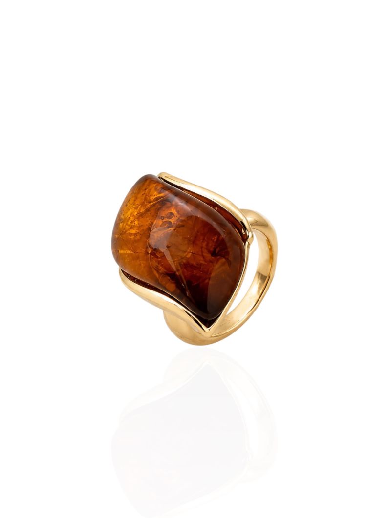 Anel Folheado a Ouro 18k Organico Resinado