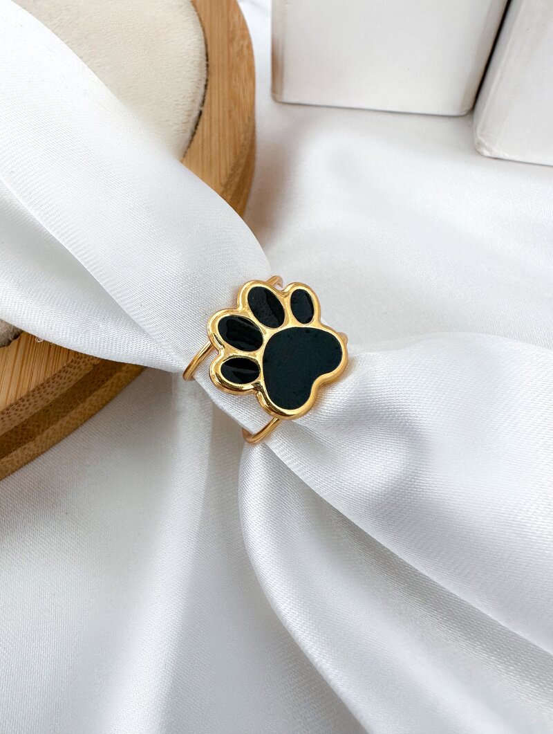 Anel Folheado a Ouro 18k Regulável Pet