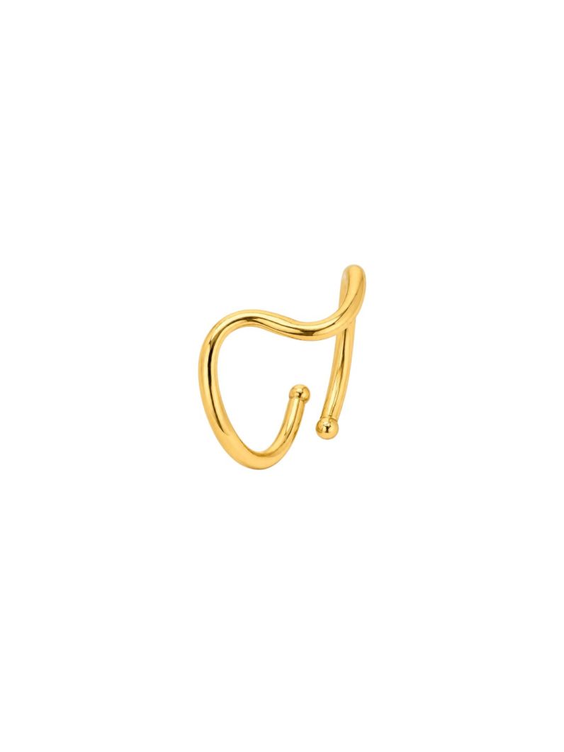 Anel Regulável Folheado a Ouro 18k Design Organico