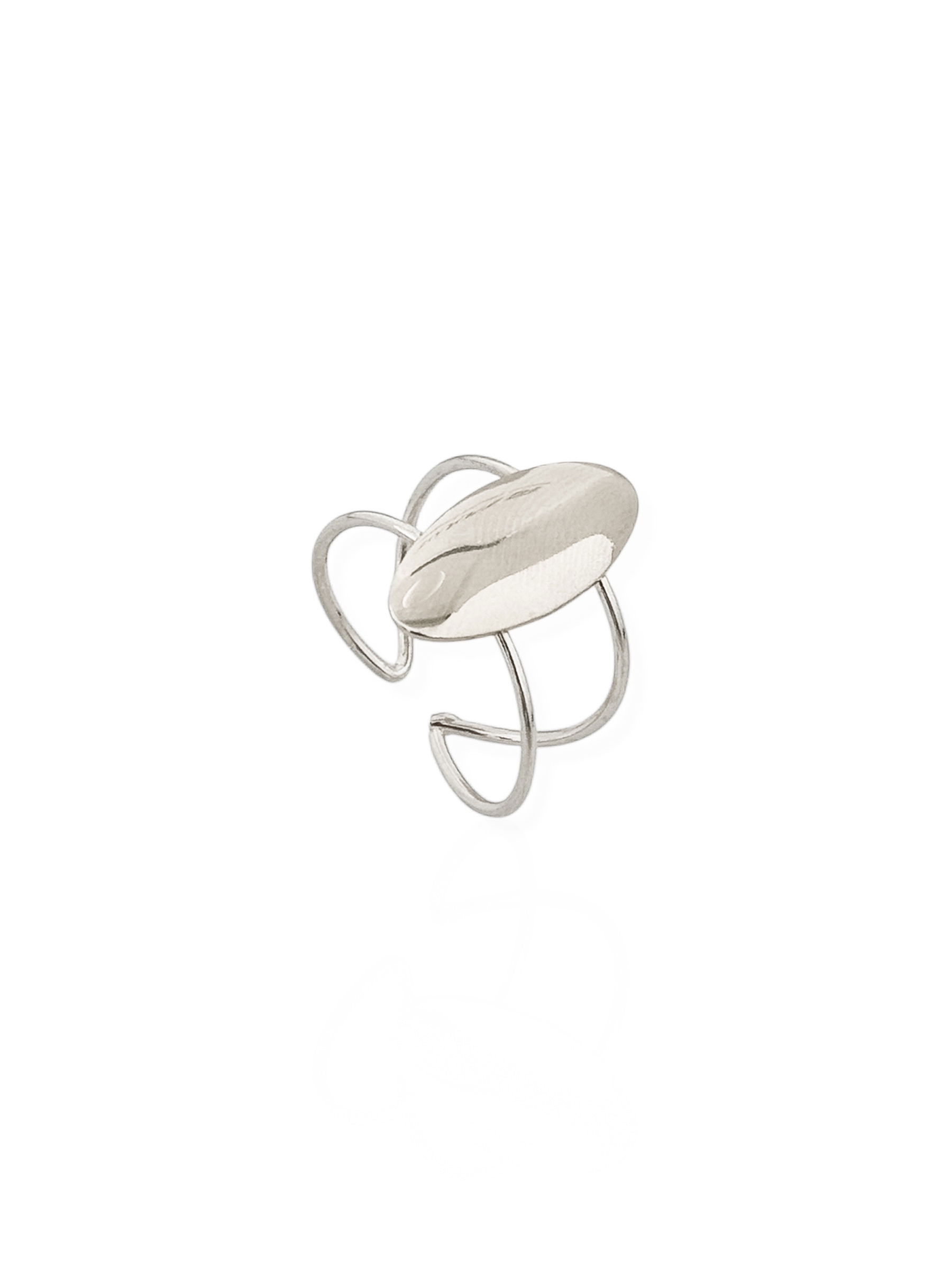 Anel Regulável Folheado a Ouro 18k e Prata Design Folha