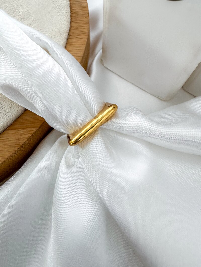 Anel Regulável Semi Joia Liso