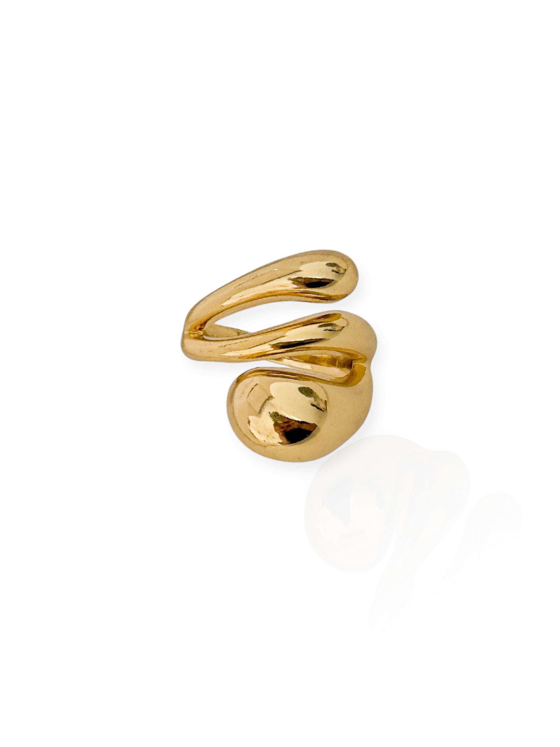 Anel Semi Joia Design Com Gota Orgânico