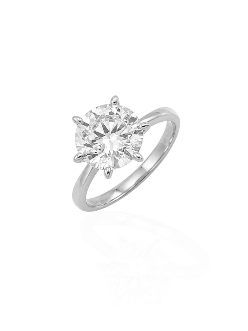 Anel Zircônia Virginia Banhados no Ouro e no Diamante - 12mm