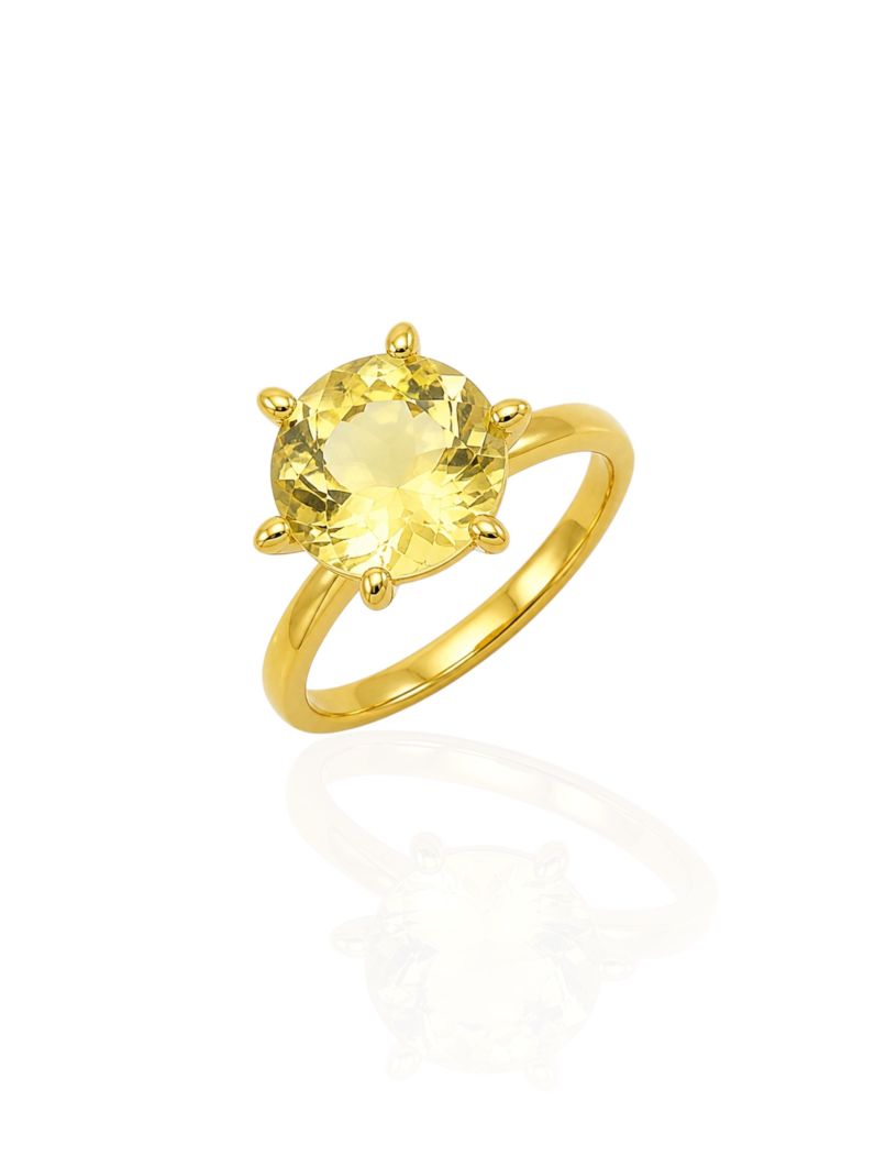 Anel Zircônia Virginia Banhados no Ouro e no Diamante - 12mm