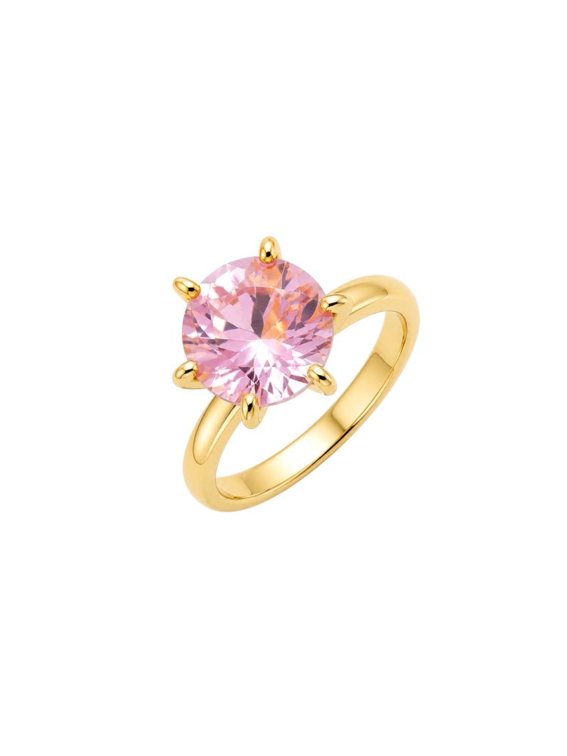 Anel Zircônia Virginia Banhados no Ouro e no Diamante - 12mm