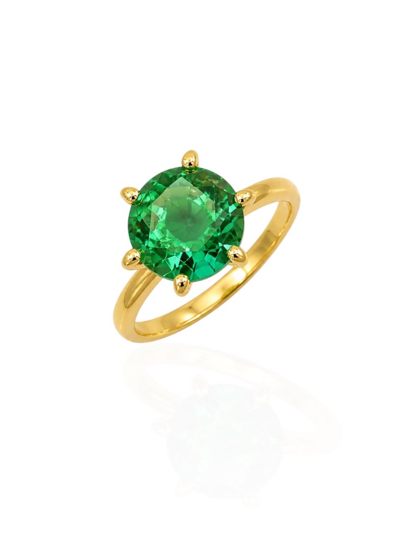 Anel Zircônia Virginia Banhados no Ouro e no Diamante - 12mm