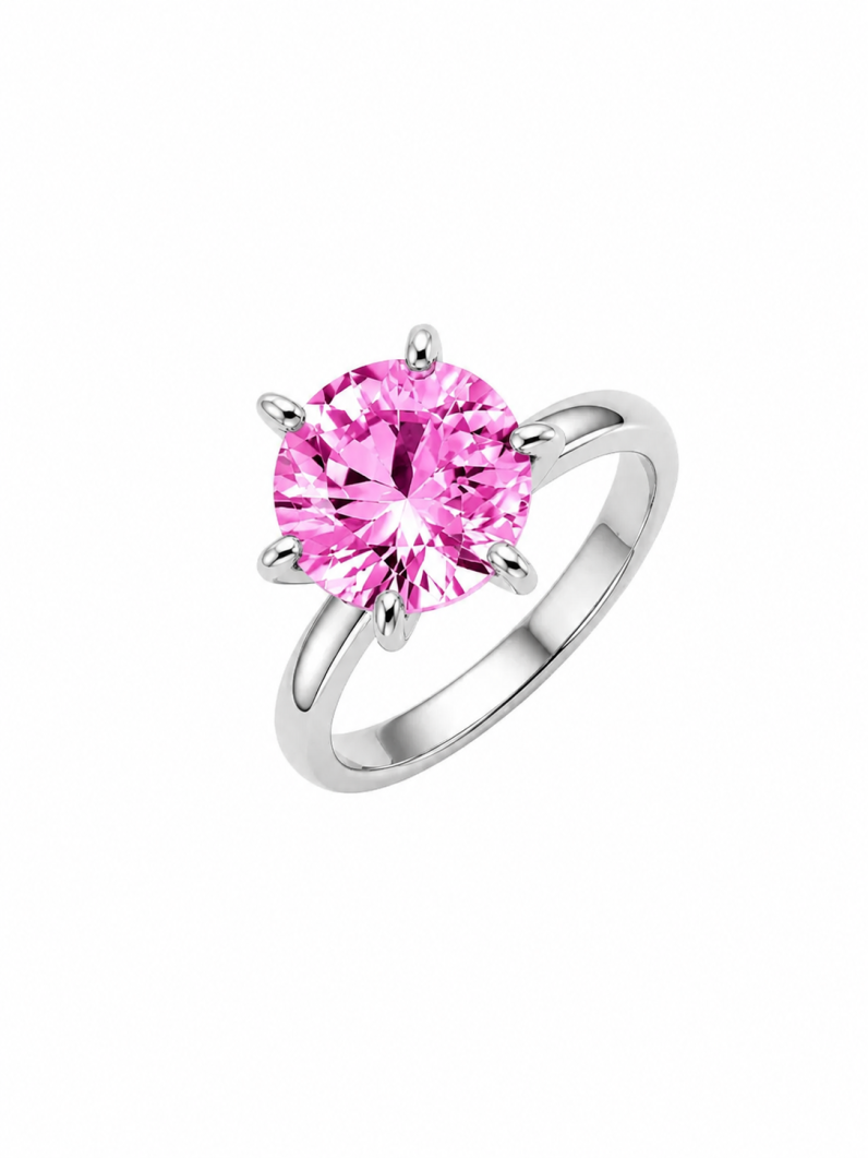 Anel Zircônia Virginia Banhados no Ouro e no Diamante - 12mm
