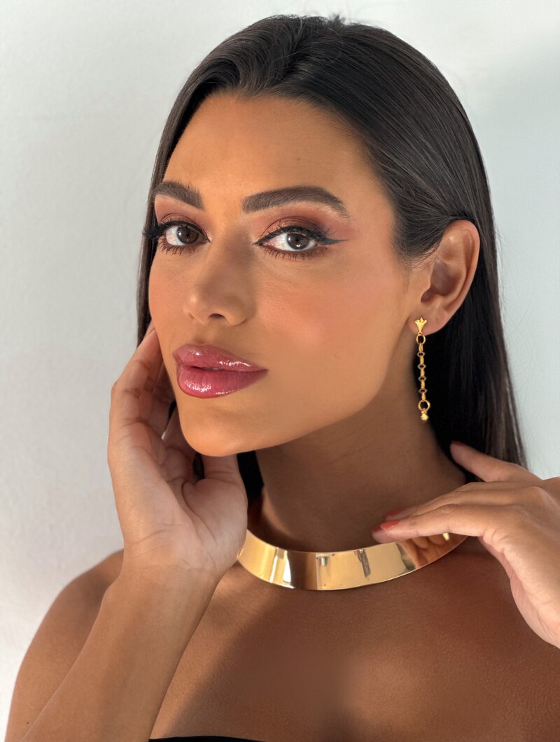 ARO FOLHEADO A OURO 18K LISO LARGO