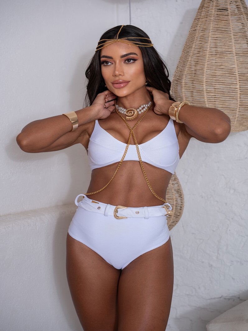 Body Chain Folheado a Ouro 18k Corrente Elos