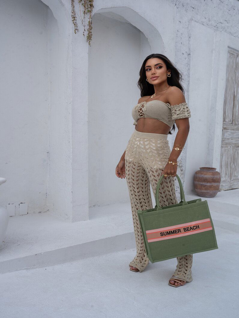 Bolsa Sacola 'Summer Beach' - Verde