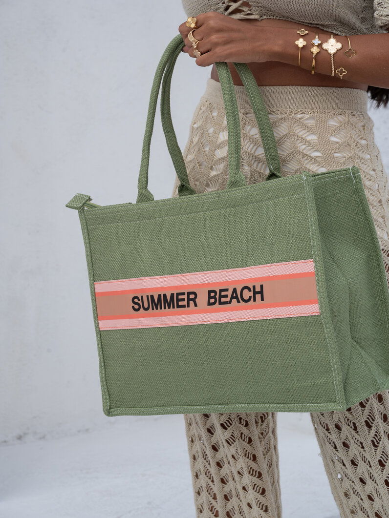 Bolsa Sacola 'Summer Beach' - Verde