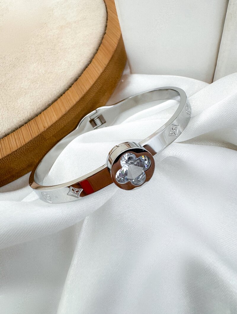 Bracelete Aço Folheado a Ouro 18k e Prata Inspiração Virginia