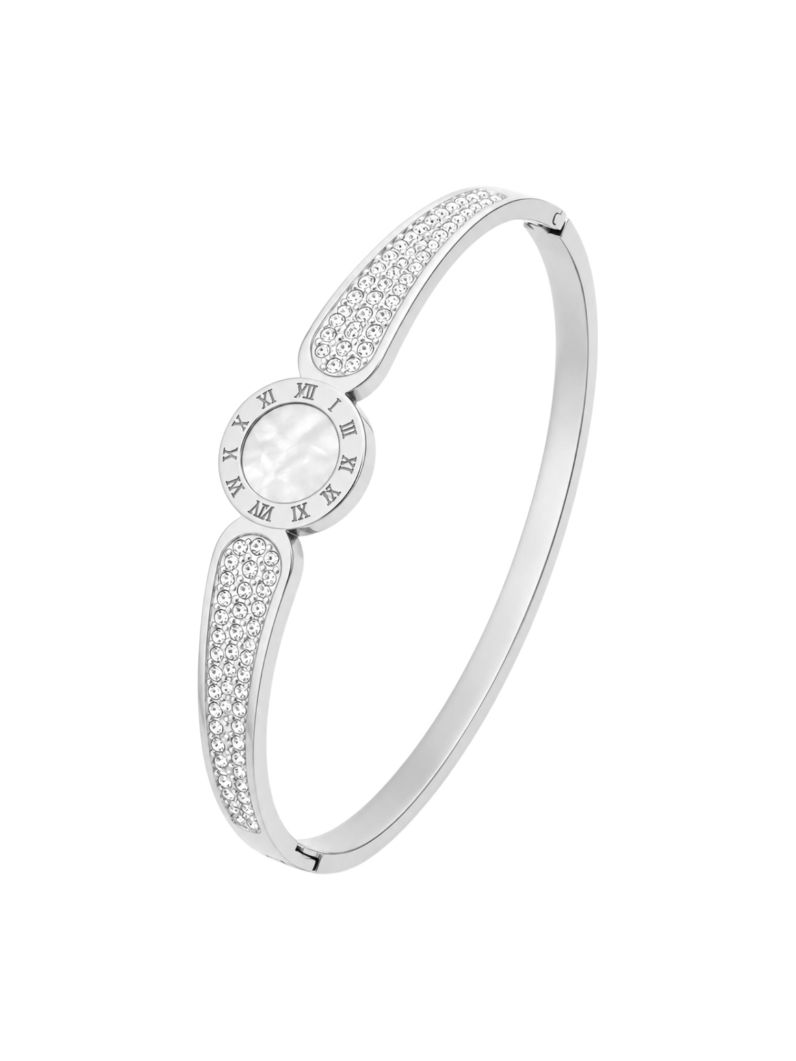Bracelete Aço Inoxidavel Folheado a Ouro 18k e Prata Grandes Marcas Resinada e Cravejado