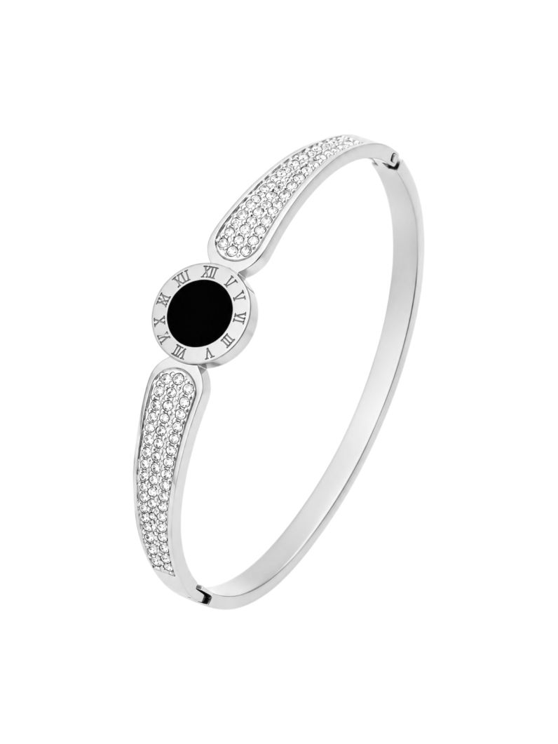 Bracelete Aço Inoxidavel Folheado a Ouro 18k e Prata Grandes Marcas Resinada e Cravejado