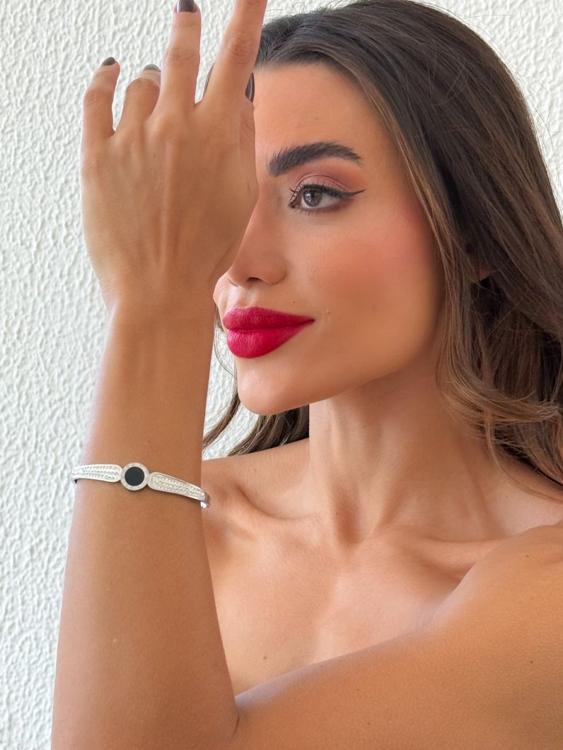 Bracelete Aço Inoxidavel Folheado a Ouro 18k e Prata Grandes Marcas Resinada e Cravejado