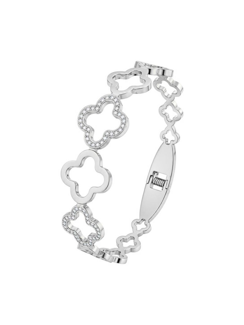 Bracelete Aço Inoxidável Folheado a Ouro 18k e Prata Inspiração Vg.