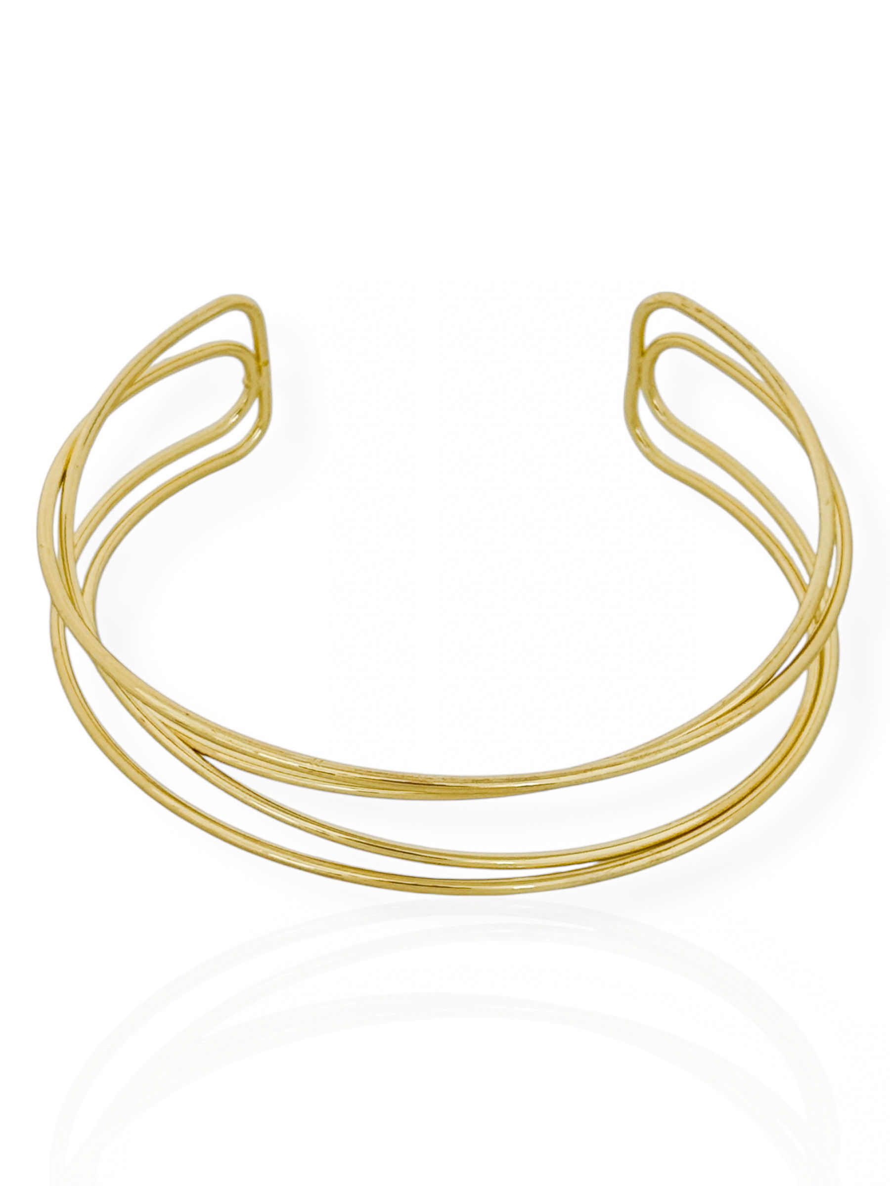 Bracelete Antebraço Folheado a Ouro 18k e Prata Fios