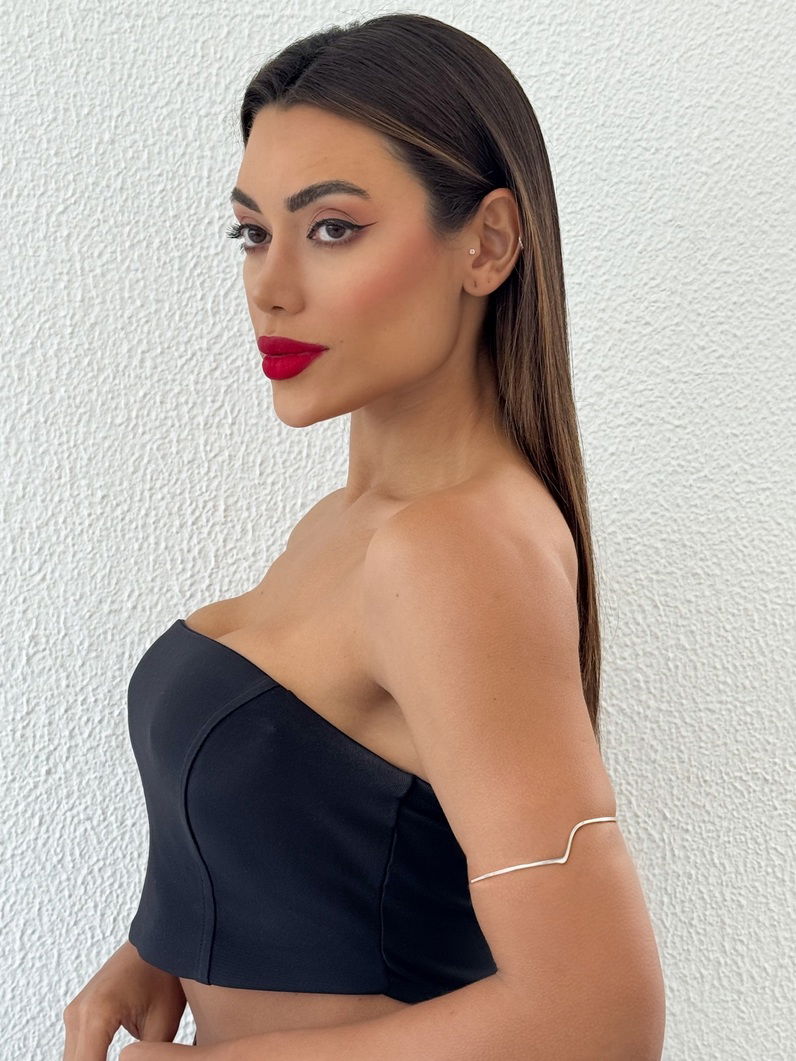 Bracelete Biceps Folheado a Ouro 18k e Prata Liso