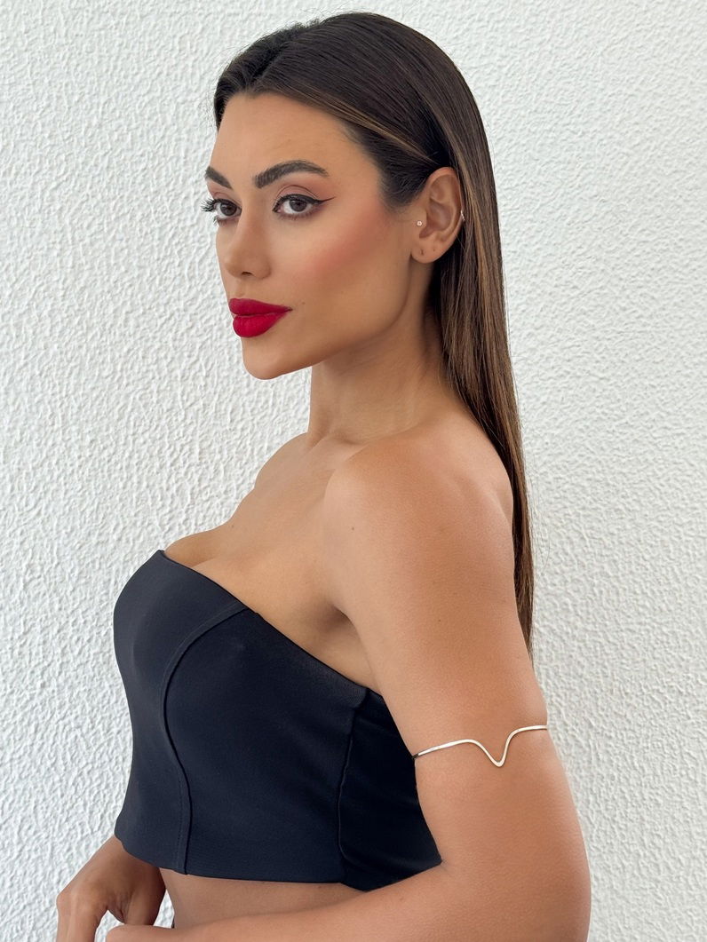 Bracelete Biceps Folheado a Ouro 18k e Prata Maju