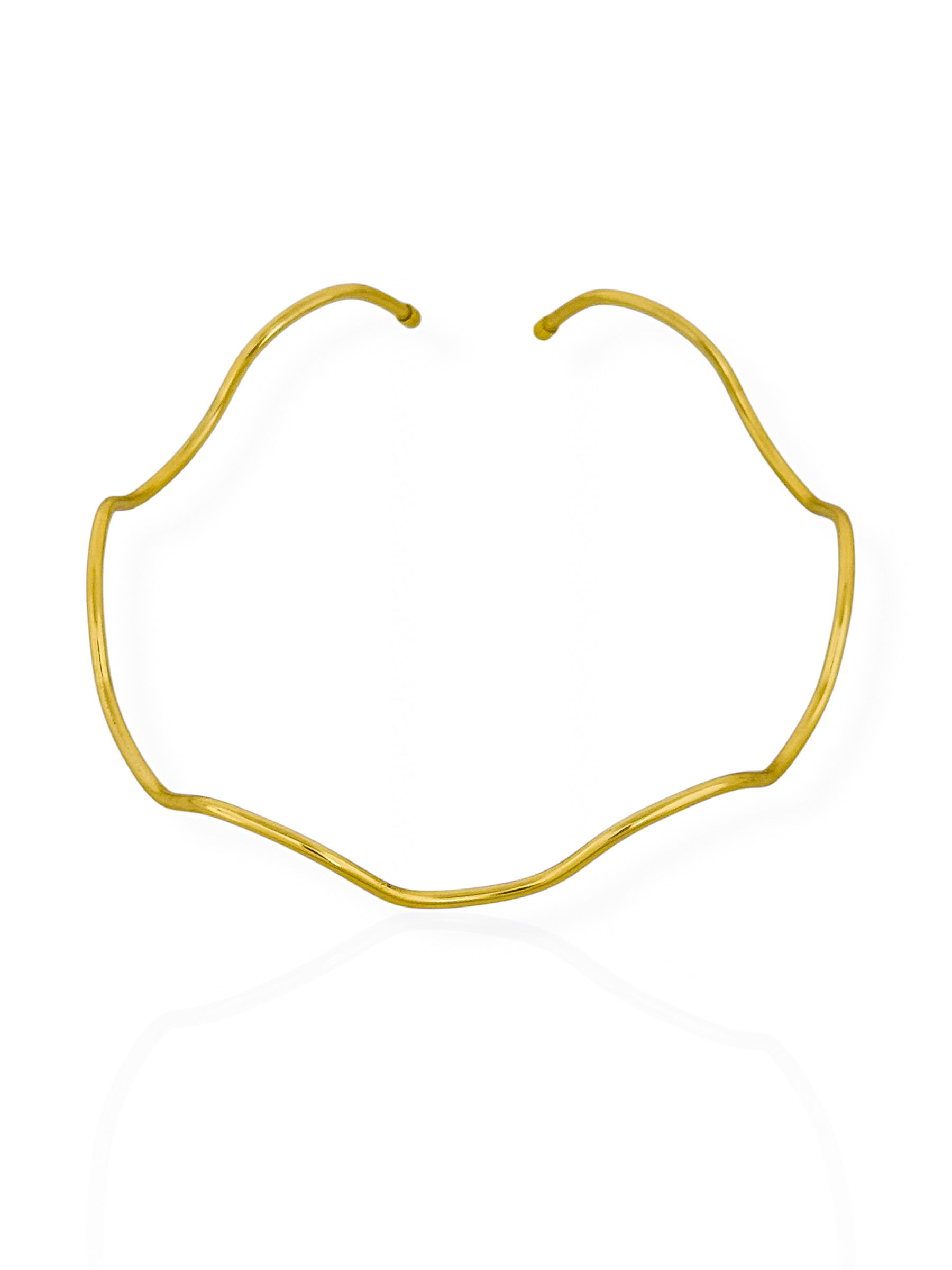 Bracelete de Bíceps Folheado a Ouro 18k e Prata Ondulado