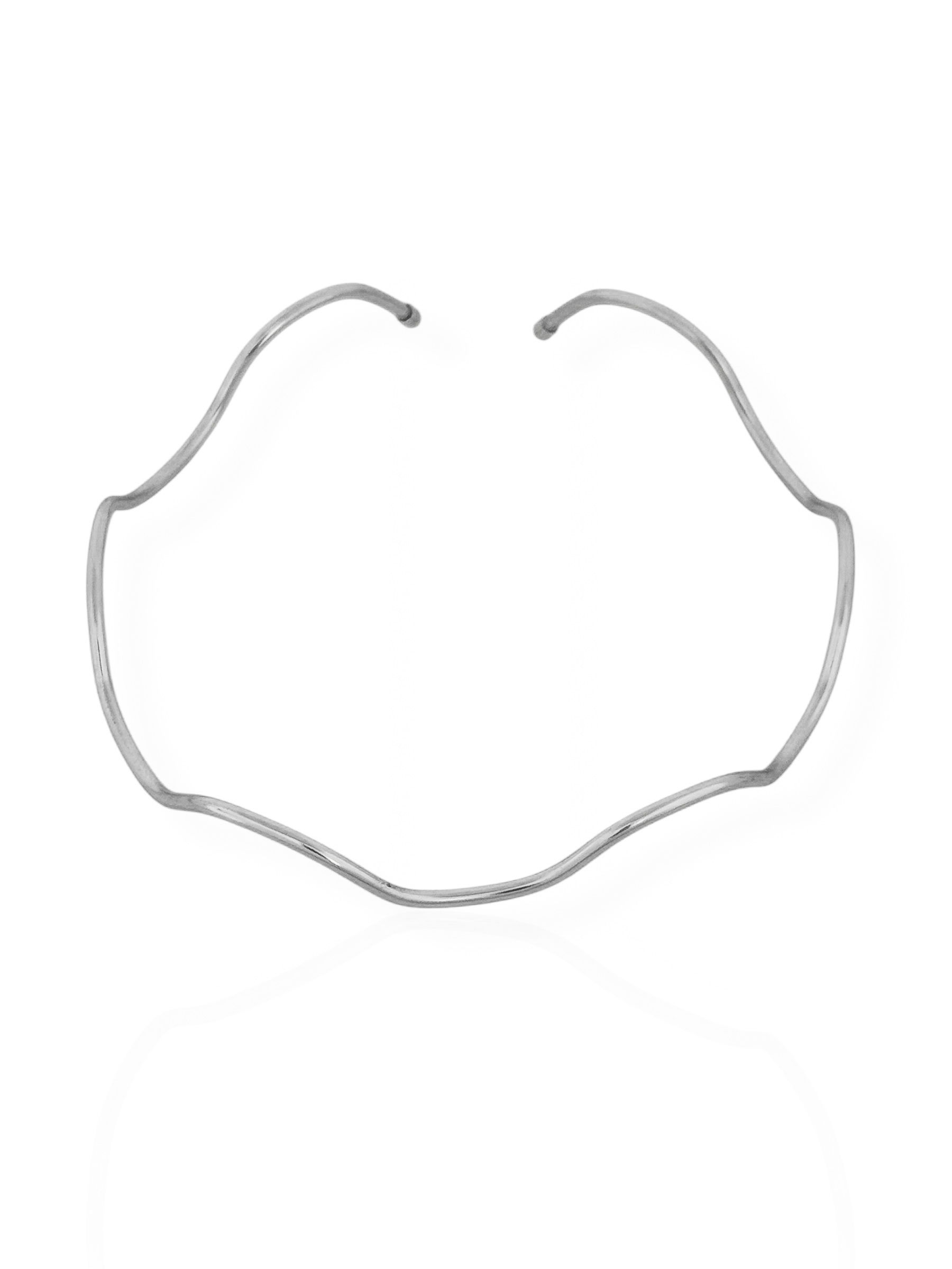 Bracelete de Bíceps Folheado a Ouro 18k e Prata Ondulado