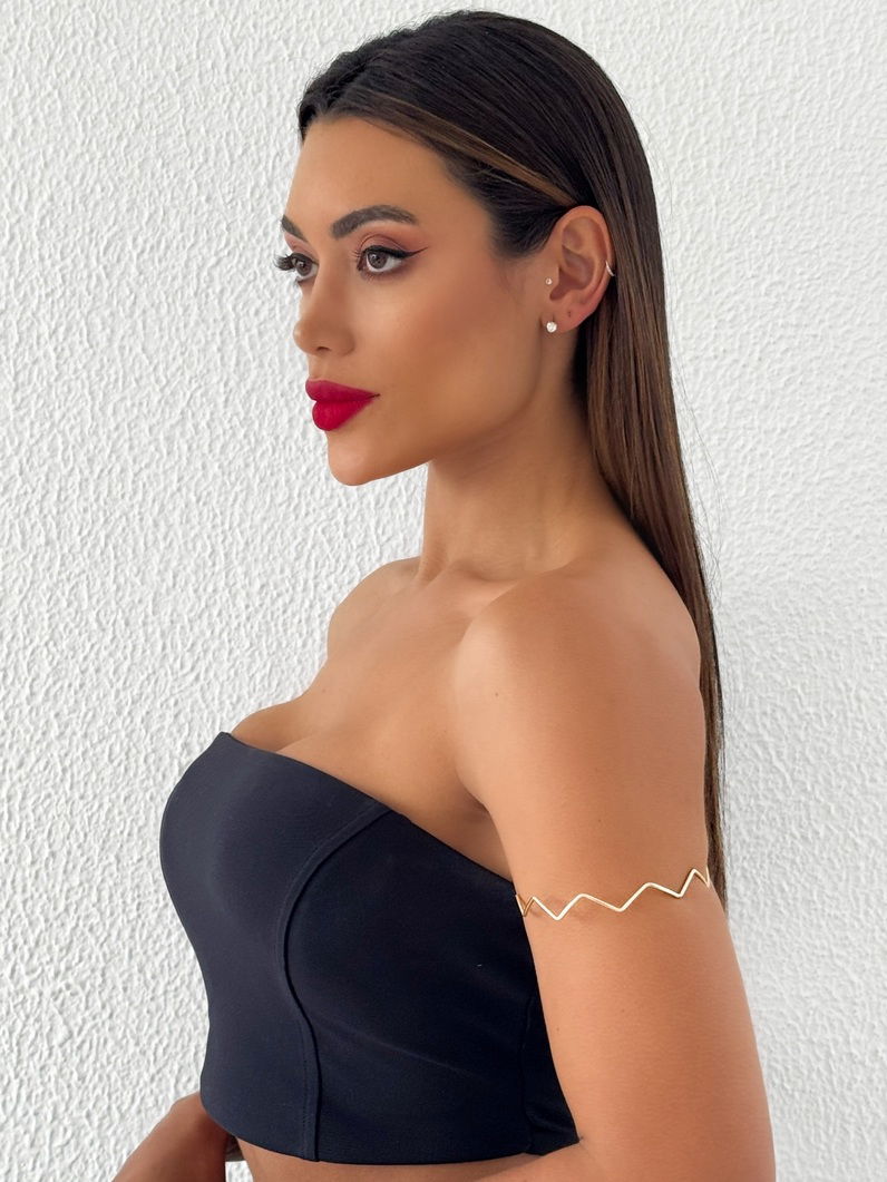 Bracelete Biceps Folheado a Ouro 18k e Prata Zoe
